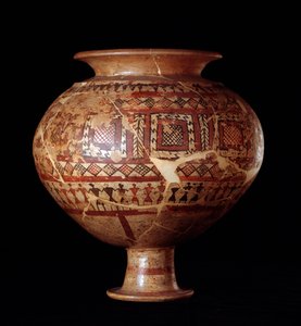 Etruscan civilization: olla vase from tomb 3, necropolis of Buccacce a Bisenzio - 7th century BC by Etruscan