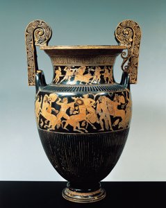 Red-Figure Pottery, Attic Krater with Scenes of Calydonian Boar Hunt and Fight Between Centaurs