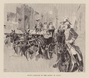 State Carriage of the Queen of Italy by Ettore Tito