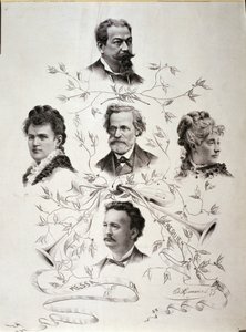 Poster for His "Messa da Requiem" with the Soloist Singers by Ettore Ximenes