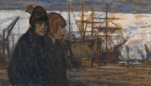 Women at the Harbour by Eugeen van Mieghem