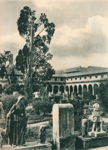 Garden in the Museum of the Baths of Diocletian, Rome, Italy by Eugen Poppel