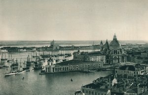 Grand Canal and Church of Santa Maria della Salute, Venice, Italy, 1927