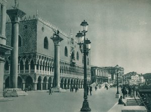 Main Front of the Doges Palace with Riva degli Schiavoni, Venice, Italy, 1927
