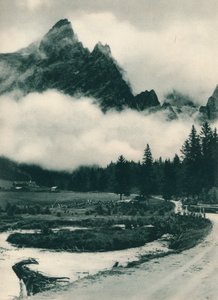 Pala Group in Clouds, San Martino di Castrozza, Dolomites, Italy