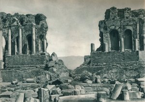 Stage of the Greek Theatre, Taormina, Sicily, Italy by Eugen Poppel