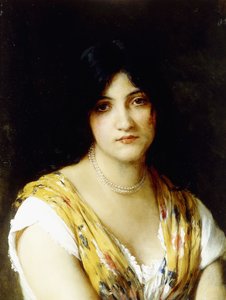 A Mediterranean Beauty by Eugen von Blaas