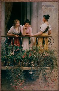 The Balcony by Eugen von Blaas