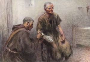 Friar Bentivoglia Tends a Leper