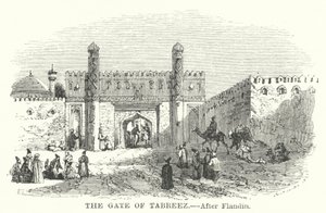 The Gate of Tabreez by Eugene (after) Flandin