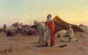 Tent in the Desert (detail) by Eugene Alexis Girardet