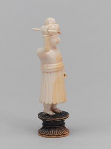 Black pawn, chess piece, India
