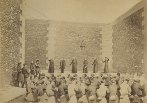 Exécution des otages, prison de la Roquette, le 24 mai 1871 by Eugene Appert