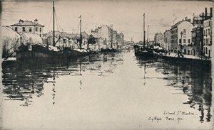 The Canal St Martin by Eugene Bejot