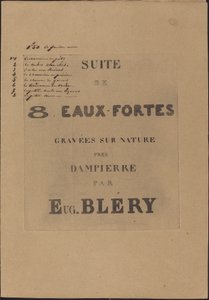 8 Etchings Engraved from Nature by Eugene Bléry