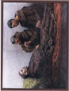 St Francis sick in the Bishops Palace at Assissi