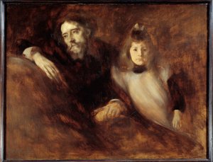 Alphonse Daudet and His Daughter