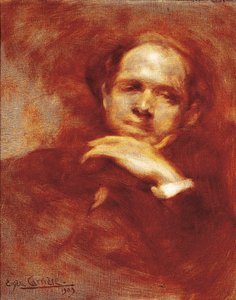 Portrait of Pau Casals, cellist, conductor, and Spanish composer