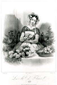 The Flower Seller, c. 1840 by Eugene Charles Francois Guerard