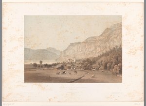 View of Flüelen on Lake Lucerne by Eugene Ciceri