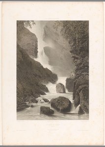 View of the Chède Waterfall by Eugene Ciceri