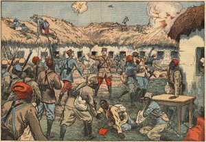 Colonial troops unlocked the Aoulay post in Morocco under Captain Duboin
