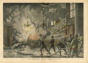 The church of Suresnes, near Paris, is burned by the Apaches by Eugene Damblans