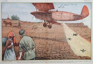 Sowing Seed from an Aeroplane in Soviet Russia, Illustration for 