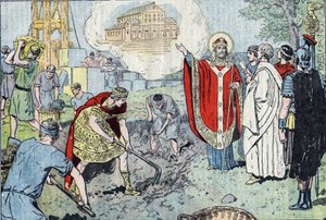 The Roman Emperor Constantine I (272-337), after his baptism by Pope Saint Sylvester, decided to build the Basilica of the Holy Savior in Lateran (today Saint John of Laterano, San Giovanni in Laterano), which was consecrated in 324. by Eugene Damblans