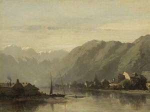 A Swiss Lake by Eugene Deshayes