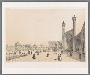 Entrance of the Friday Mosque of Isfahan by Eugene Flandin