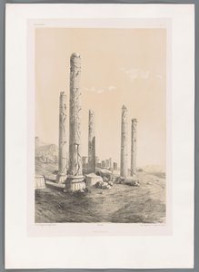 Ruins of Persepolis from Persépolis, Persian Landscapes, Perse moderne by Eugene Flandin