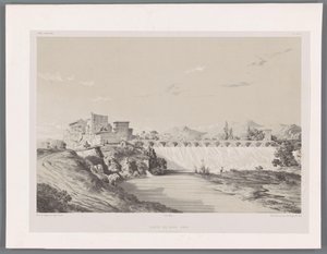 Waterfall of Band Amir on the Plain of Persepolis (Persian Landscapes) by Eugene Flandin