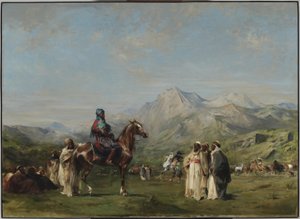 An Encampment in the Atlas Mountains by Eugène Fromentin