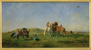 Hunting with Falcons in Algeria by Eugène Fromentin