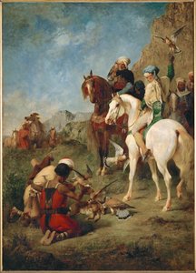 Falcon Hunt in Algiers by Eugene Fromentin