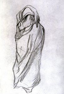 Veiled woman in the Sahel by Eugène Fromentin