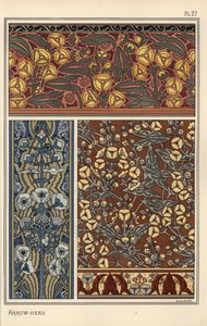 Arrowhead, Sagittaria Sagittifolia, as a Design Motif in Wallpaper and Fabric Patterns