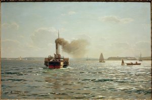 The Baltic Sea at Flensburg by Eugene Gustav Dücker