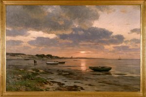 E. Dücker, Sunset on the Baltic Sea