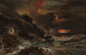 A Storm off the Normandy Coast by Eugene Isabey