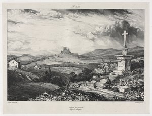 Château de Larderole by Eugene Isabey
