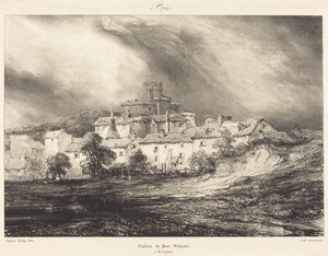 Château de Pont-Gibaud by Eugene Isabey