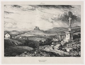 Château de Larderole by Eugene Isabey