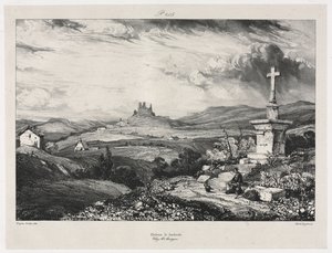Château de Larderole by Eugene Isabey