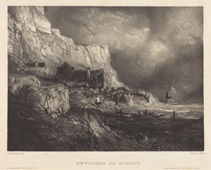 Surroundings of Dieppe by Eugene Isabey