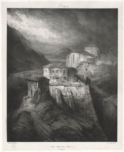 Picturesque and Romantic Journeys in Old France: Auvergne vol. II: St. John Church, Thiers, Plate by Eugene Isabey