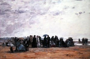 A Seaside Watering Place by Eugene Louis Boudin