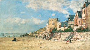 Malakoff Tower and the Shore at Trouville by Eugene Louis Boudin