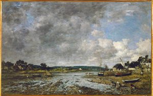 Norman Washerwomen on the Shore by Eugene Louis Boudin